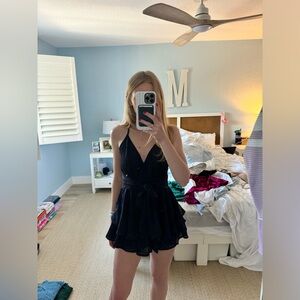 Princess Polly Navy Blue Romper